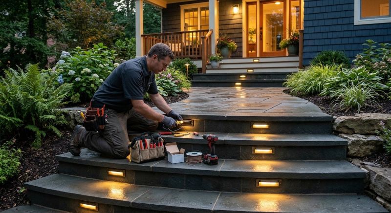 Terrace Lighting Installation in Alpharetta, GA